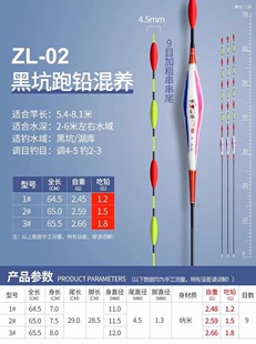 九目无铅不自立漂跑铅灵顿拖钓漂黑坑青草鱼大物浮漂防爆顶高灵敏