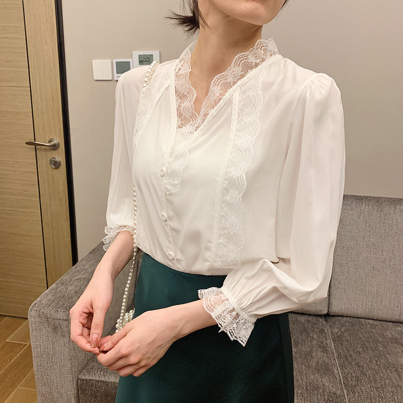 EMOKA Lace Single breasted Sleeve Wind court shirtin the Women's clothing/Boutique , Shirt  category - from Buy2taobao.com to provide professional Taobao agent buy service