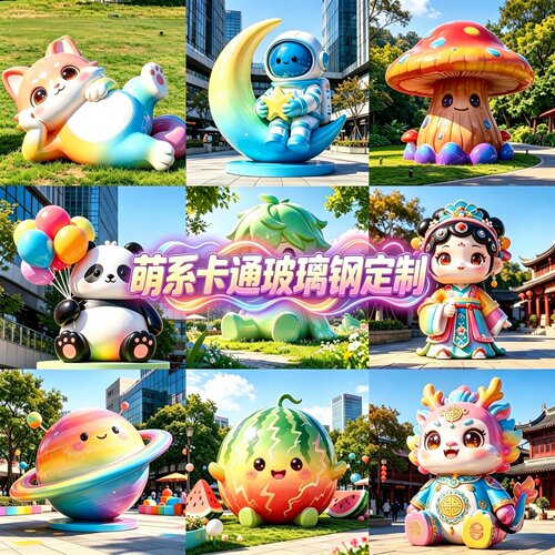 户外卡通人物玻璃钢雕塑定制
