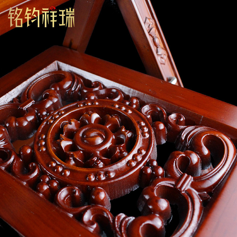折叠便携式实木雕刻经书架/折叠雕花诵经架 平板电脑支架 佛具用