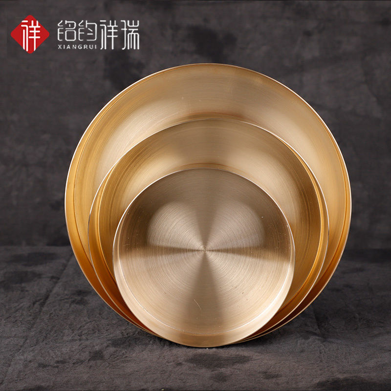 铜大尺寸供修曼扎修盘/黄铜红铜/收纳盘果盘果盆果篮/家居藏式