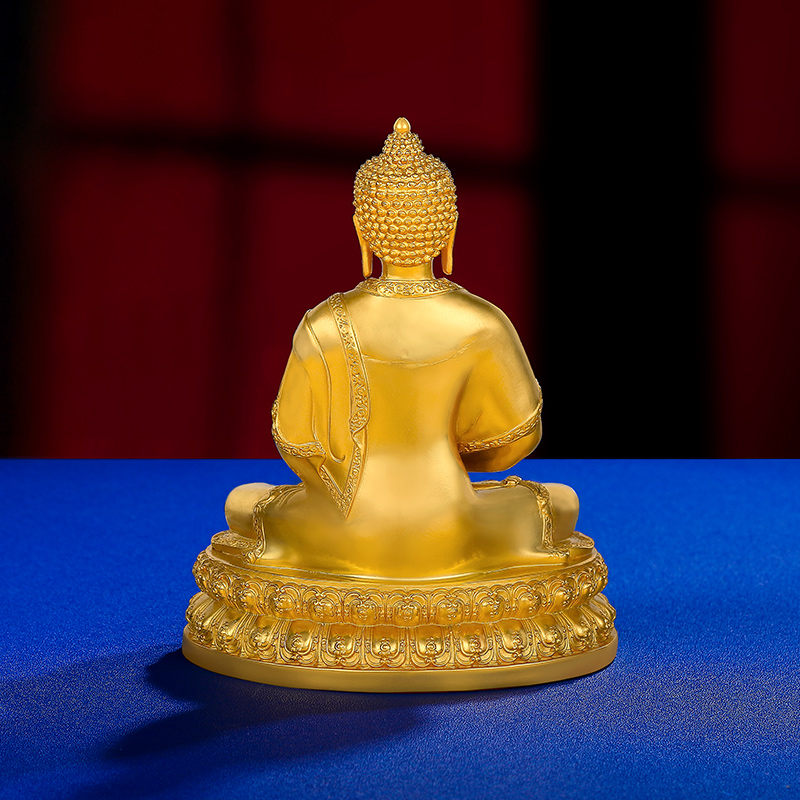 S999纯银镀金阿弥陀佛像家用供具用品阿弥陀佛像居家摆件9.8cm