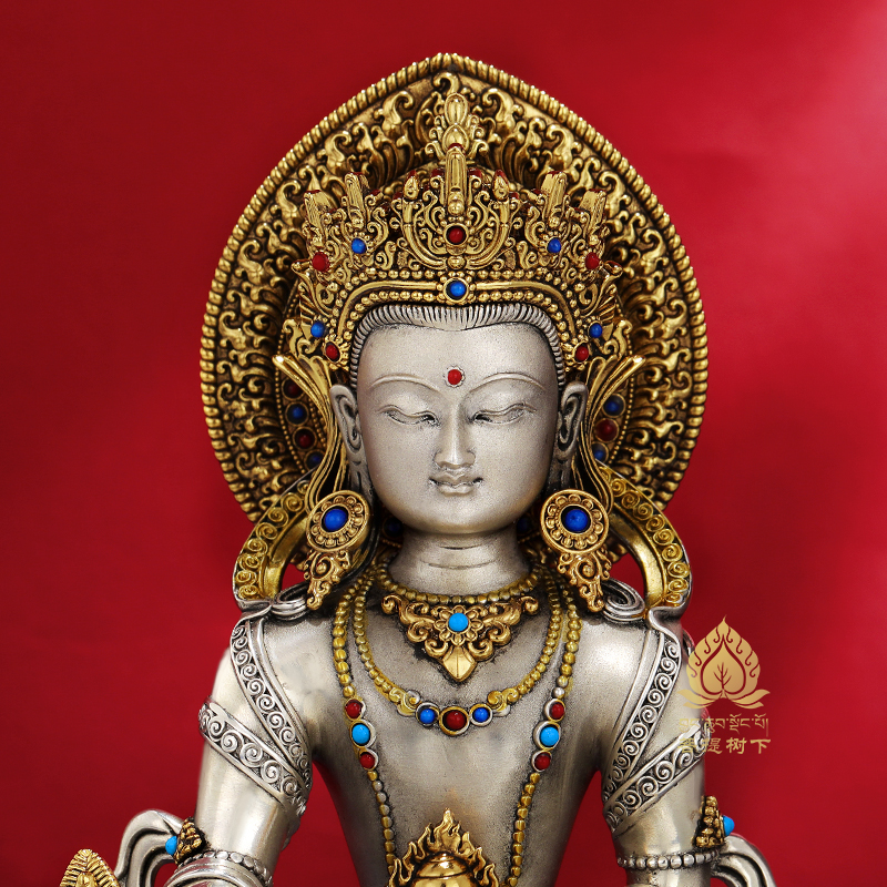 s999纯银地藏王菩萨复古款5寸地藏王佛像像藏传密宗佛像摆件16cm