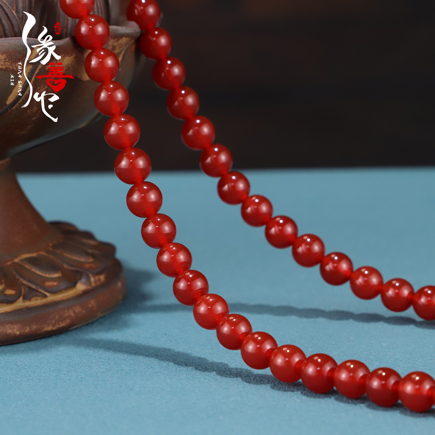 红玛瑙108颗F珠手串饰品2024地藏F会纪念品同款红玛瑙念珠
