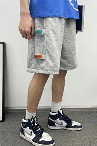 XZ304A-1DCAins宽松短裤男薄款撞色贴标时尚五分裤居家图片