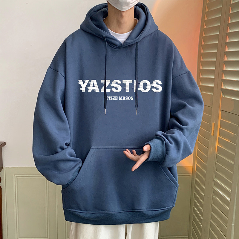 M007加绒CP55新品宽松连帽卫衣加绒加厚外套重磅帽衫图片