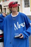 W503F加绒45新款宽松字母印花加绒衣男休闲套头上衣服外套，男装卫衣，星座304A