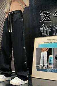 K901DP48夏季vibe运动裤子男薄款宽松直筒潮流美式长裤图片