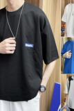 XZ304A-T609CP26纯色绣标华夫格男士短袖t恤新款潮流纯色打底衫，男装T恤，星座304A