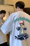 T692FP26新款滑板印花短袖T恤男薄款纯棉港风圆领休闲半袖上衣，男装T恤，星座304A