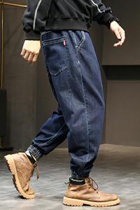 XZ304B-2A新品宽松休闲男士牛仔裤大码哈伦裤休闲裤日系图片