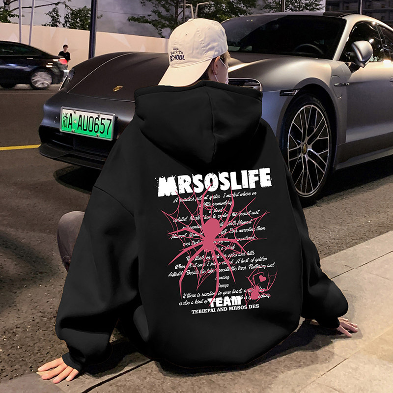 CM069FP60新款重磅纯棉连帽卫衣宽松休闲长袖上衣服美式潮牌外套,男装卫衣,星座304A