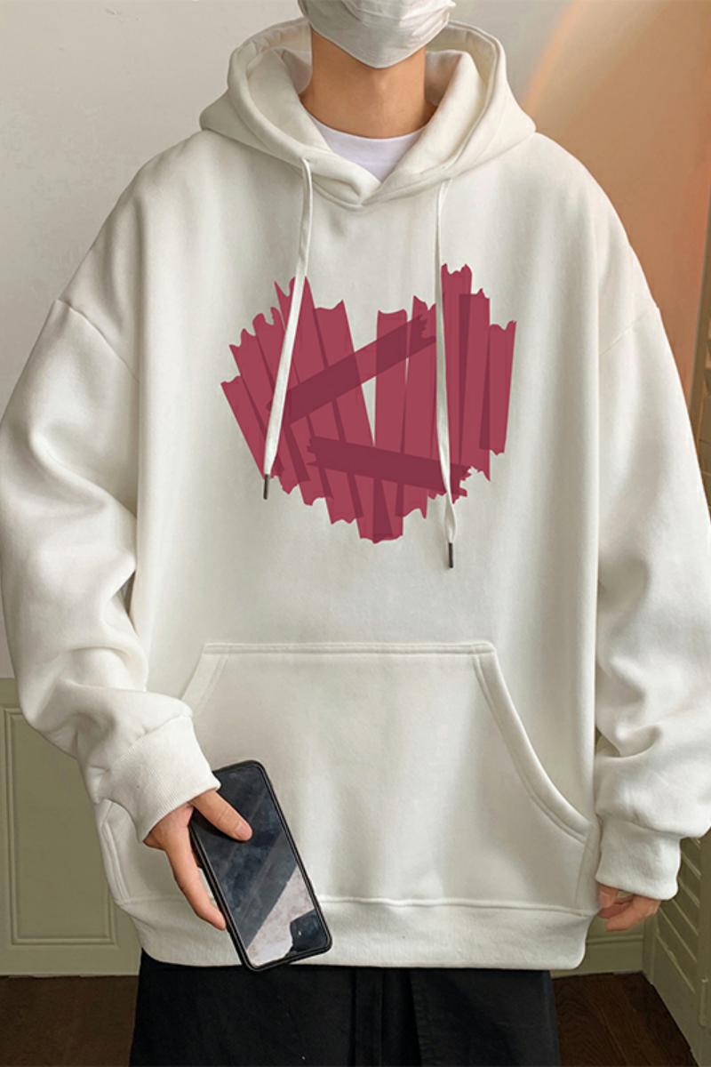 M006加绒C新品oversize重磅卫衣男生宽松hiphop美式连帽厚外套,男装卫衣,星座304A