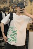XZ304A-ST336CP25新款短袖t恤男ins港风宽松打底恐龙印花潮流，男装T恤，星座304A