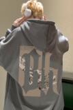 M003DP60加绒65新款100%含棉量重磅连帽卫衣男INS宽松情侣外套，男装卫衣，星座304A