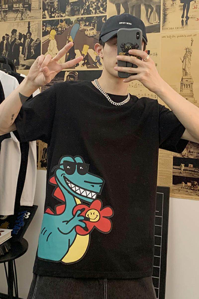 XZ304A-ST335BA新款夏季短袖t恤男潮牌印花情侣打底衫潮流,男装T恤,星座304A