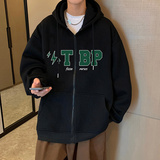 H177常规FP70加绒75含棉量58%新款卫宽松连帽拉链开衫卫衣休闲，男装卫衣，星座304A
