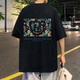 T699FP26新款纯棉宽松休闲圆领短袖T恤男民族风印花薄款透气体恤，男装T恤，星座304A