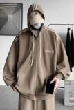 T2829FP110新品连帽开衫运动套装休闲宽松外套长裤一套搭配外套，男装休闲套装，星座304A