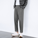 XZ304B-2-KZ511-C秋冬弹力小西裤束脚松紧腰垂感薄款修身休闲，男装西裤，星座304A