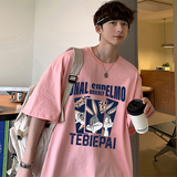 T563FP26新款短袖t恤男薄款纯棉oversize小众高街潮牌chic港风原，男装T恤，星座304A