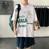 XZ304A-1-ST519CP25潮港风蜡笔小新短袖t恤男ins潮流卡通动漫休，男装T恤，星座304A