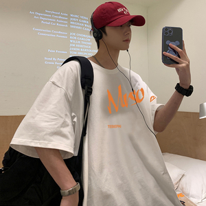 XZ304A-ST592A新款夏季短袖t恤男ins潮牌字母设计感纯棉潮流图片