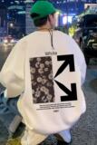 W393加绒C新品印花套头圆领卫衣男加绒加厚外套情侣潮流上衣，男装卫衣，星座304A