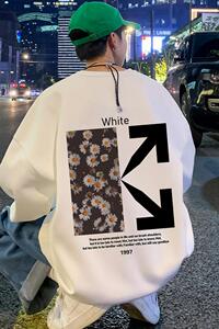 W393加绒C新品印花套头圆领卫衣男加绒加厚外套情侣潮流上衣图片