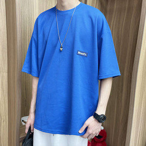 XZ304A-T609CP26纯色绣标华夫格男士短袖t恤新款潮流纯色打底衫图片