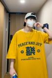 XZ304A-1-ST598CP26潮小众短袖T恤男i港风平安喜乐宽松半袖，男装T恤，星座304A