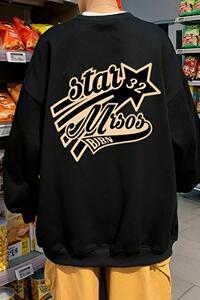 W520P35新款宽松卫衣男嘻哈长袖落肩潮牌hiphop高街上衣服图片