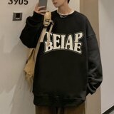 W536FP35新品字母印花圆领卫衣宽松休闲长袖打底衫，男装卫衣，星座304A