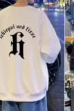 高级感宽松长袖卫衣男潮ins春秋季美式潮牌套头圆领上衣无帽外套，男装卫衣，星座304A