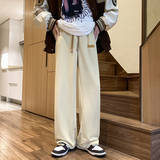 K872P42新款休闲宽松阔腿拖地运动长裤子美式复古直筒卫裤男，男装休闲裤，星座304A