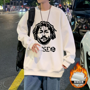 W355加绒FP45常规35新款加绒加厚卫衣男美式ins潮流运动休闲外套图片
