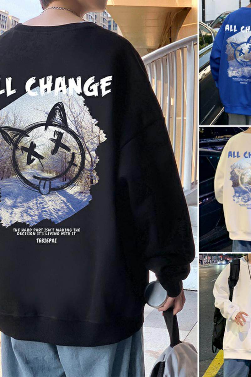 W382加绒C新品加绒加厚男士卫潮流圆领外套,男装卫衣,星座304A