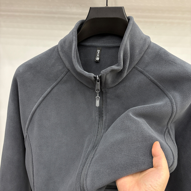 高端拉链立领卫衣男士开衫外套