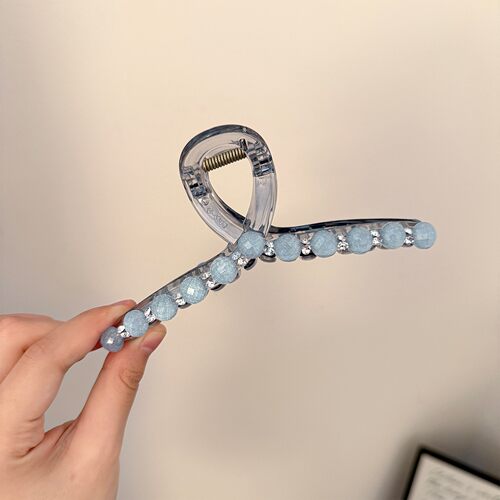 白小美新款珠钻大号鲨鱼夹