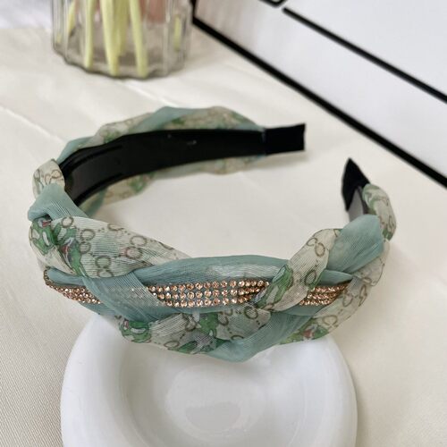 编织欧根纱麻花发卡发箍女头箍