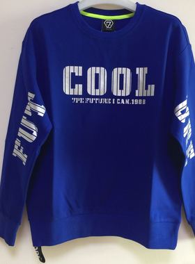 七波辉童装正品男童B34603卫衣新款长袖圆领套头服锦纶棉运动衫