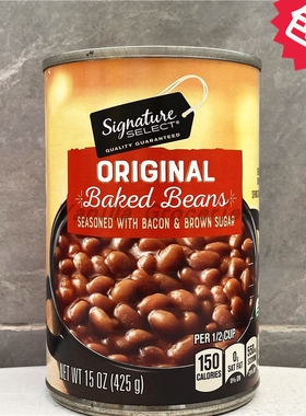 Signature Select Baked Beans美国塞夫威牌原味红棕糖蔬菜焗豆酱