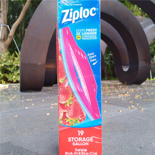 19个Ziploc Seal Top Bag密保诺双重拉链密封大号装储物袋保鲜袋
