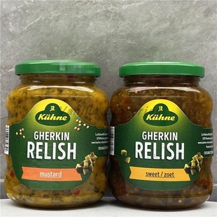Relish德国冠利芥末 Gherkin 酸甜青瓜蓉汉堡调味酱 Kuhne 350g