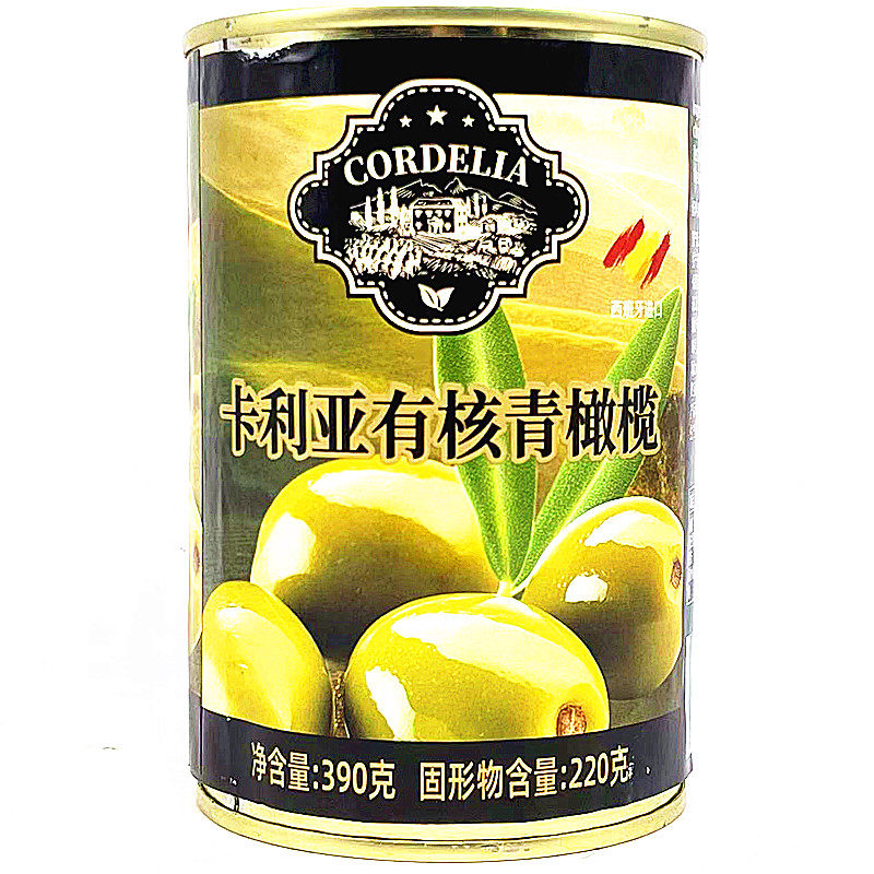 390g西班牙卡利亚有核青橄榄罐头Cordelia Whole Green Olives,水产肉类/新鲜蔬果/熟食,蔬菜罐头,淘宝优惠券,粉丝福利购,淘宝优惠卷