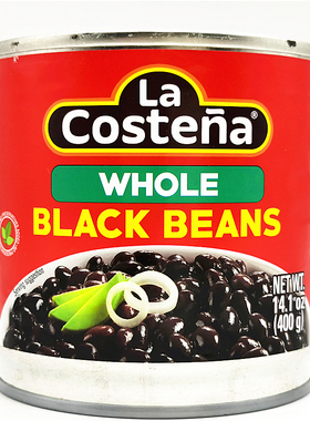 400g墨西哥乐口泰香煎整粒黑豆罐头LA COSTENA WHOLE BLACK BEANS