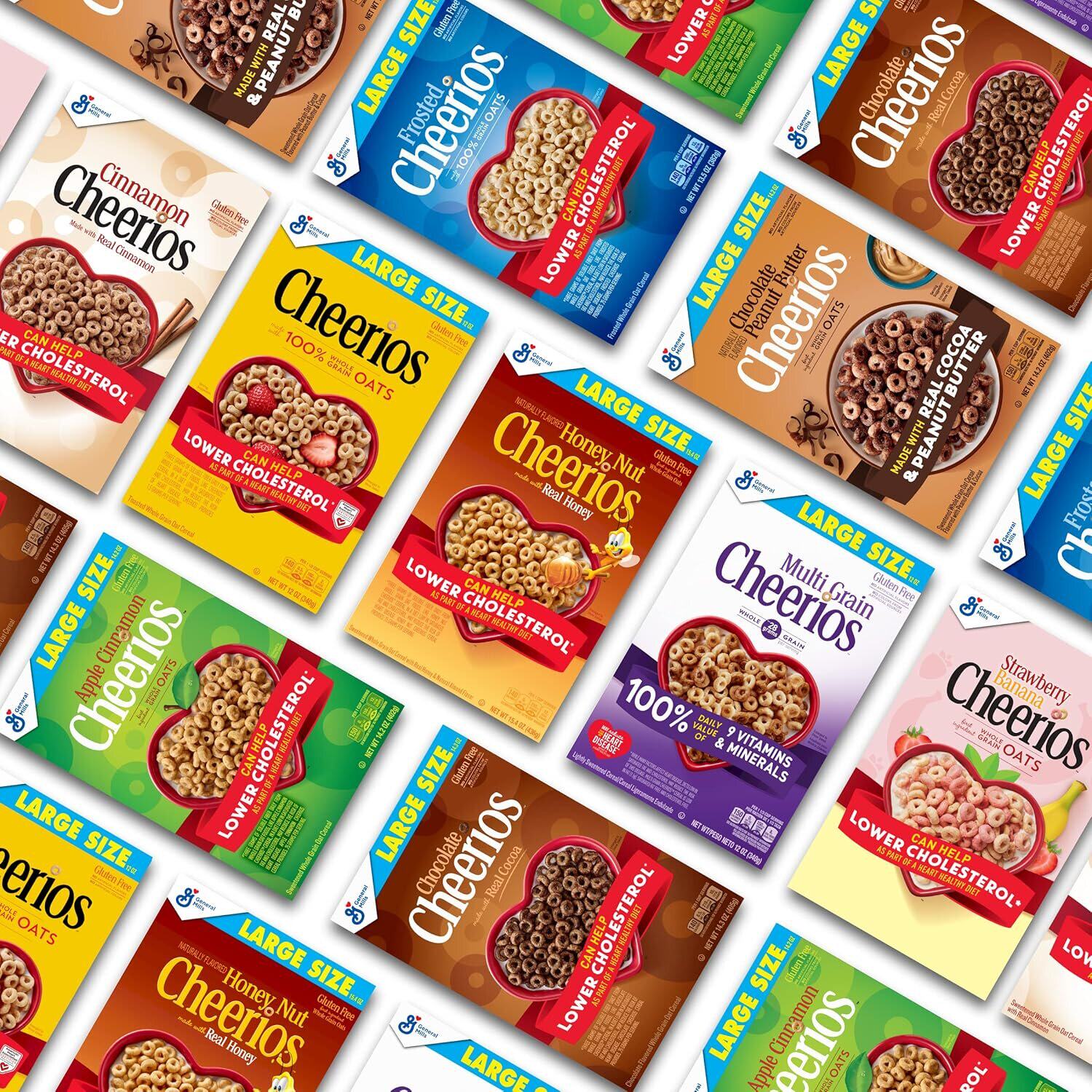 Cheerios美国通用磨坊将军牌蜂蜜坚果苹果肉桂燕麦圈儿童早餐麦片