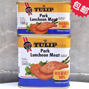 Luncheon Meat丹麦进口郁金香减盐猪肉午餐肉切片罐头 Pork Tulip