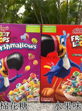家乐氏Kelloggs美多麦水果味五彩麦圈蛋糕装饰Froot Loops Cereal