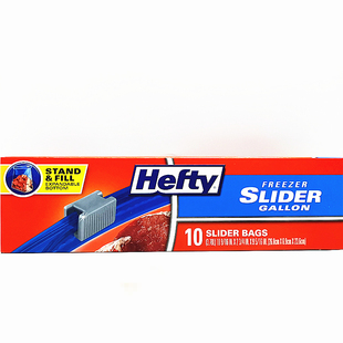 Hefty Freezer Slider Gallon Bags美国进口冷冻密封袋加仑10个装